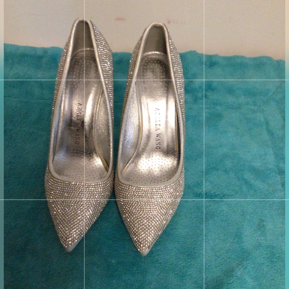 AZELIA WANG Rhinestones ,wedding ,party stiletto   ,90’s style shoe SZ 6.5